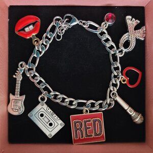 New Taylor Swift's "Red Eras" Inspired Vigaro Stainless Steel Charm Bracelet